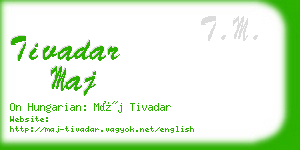 tivadar maj business card